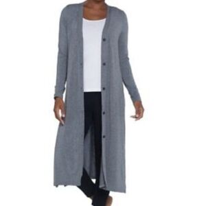 CHARTER CLUB cashmere duster cardigan sweater S M